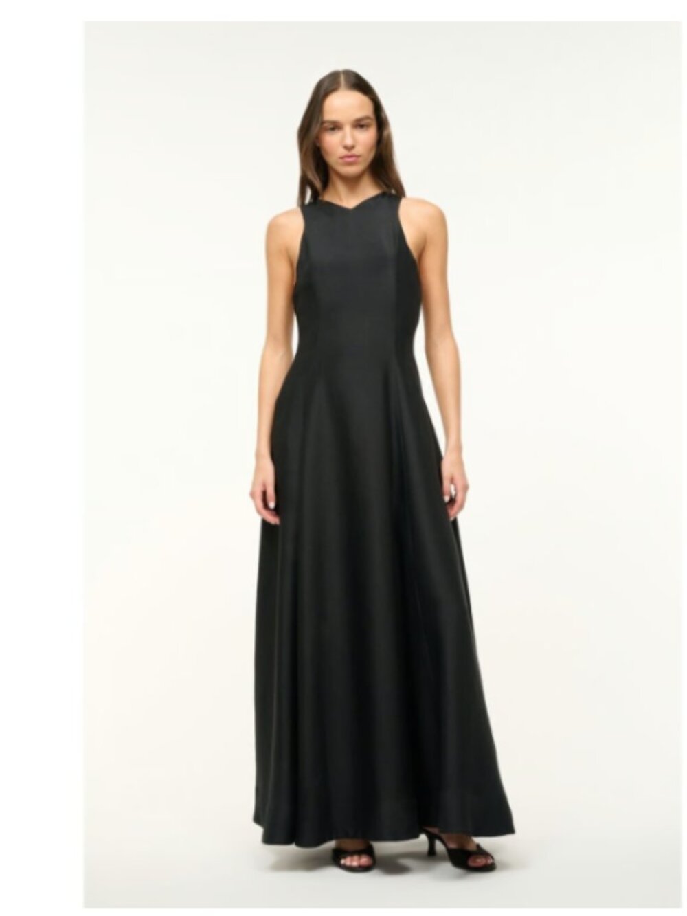 STAUD Heike Sleeveless Wool Blend Maxi Dress